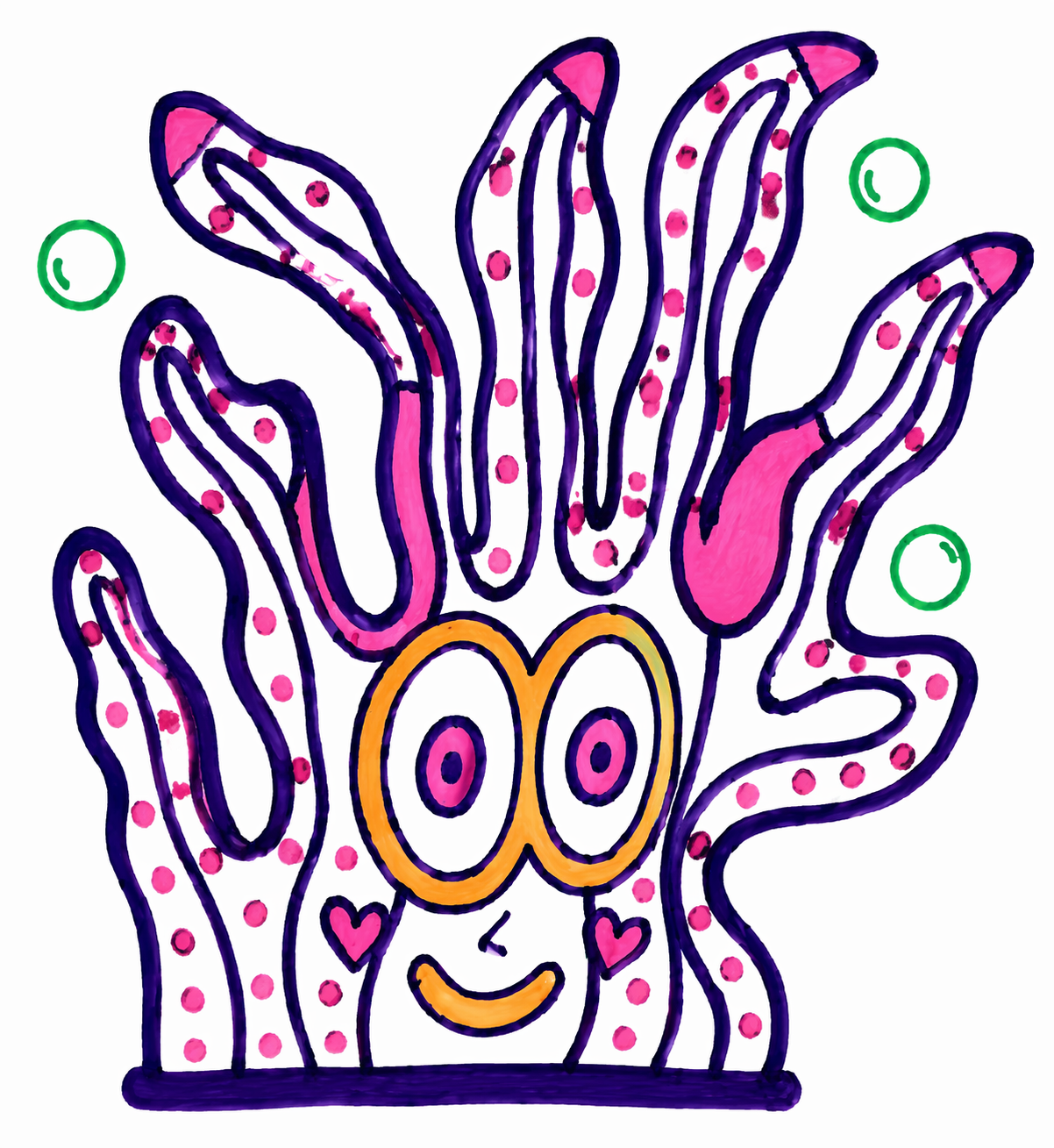 Keke the Endangered Elkhorn Coral artwork